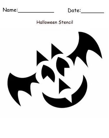 Bat Pumpkin Stencil Printable Crafts