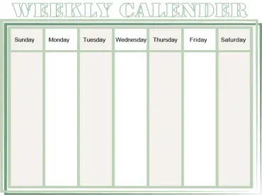 20 free printable weekly calendars