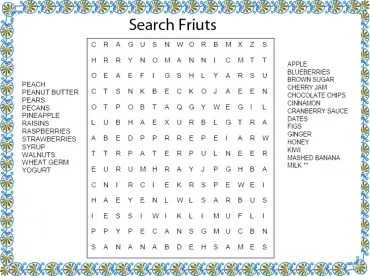 printable ice cream word search puzzles